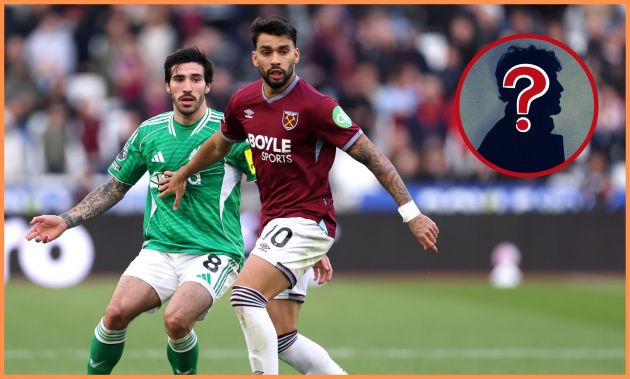 Lucas Paqueta in action for West Ham against Newcastle's Sandro Tonali
