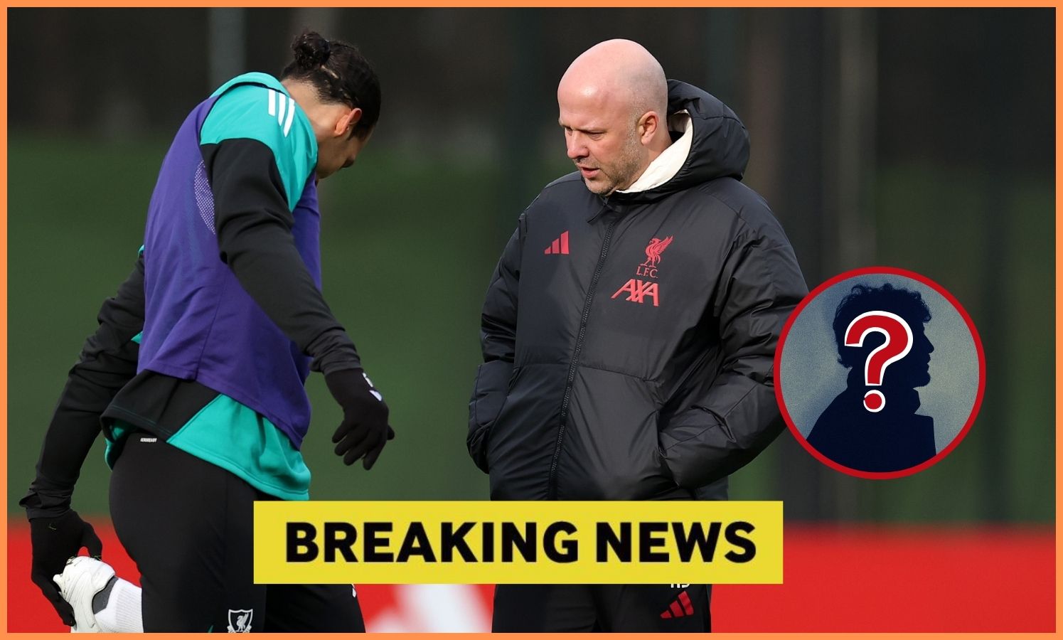 Liverpool manager Arne Slot in a training session