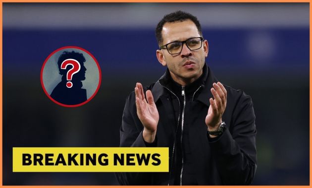 Liam Rosenior and 'breaking news' banner