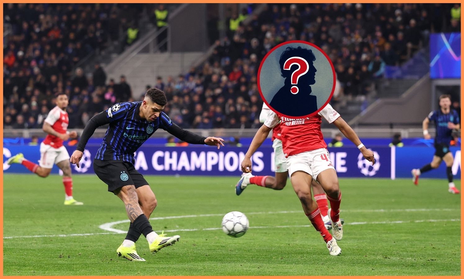 Myles Lewis-Skelly in action for Arsenal against Inter Milan