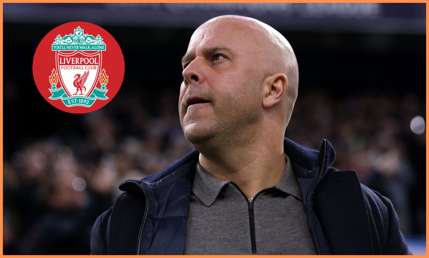 Liverpool manager Arne Slot looks on during the win vs Marseille