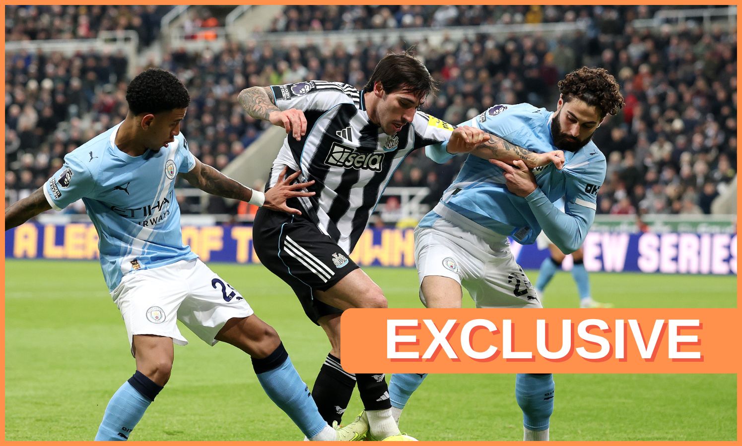 Savinho in action for Manchester City against Newcastle