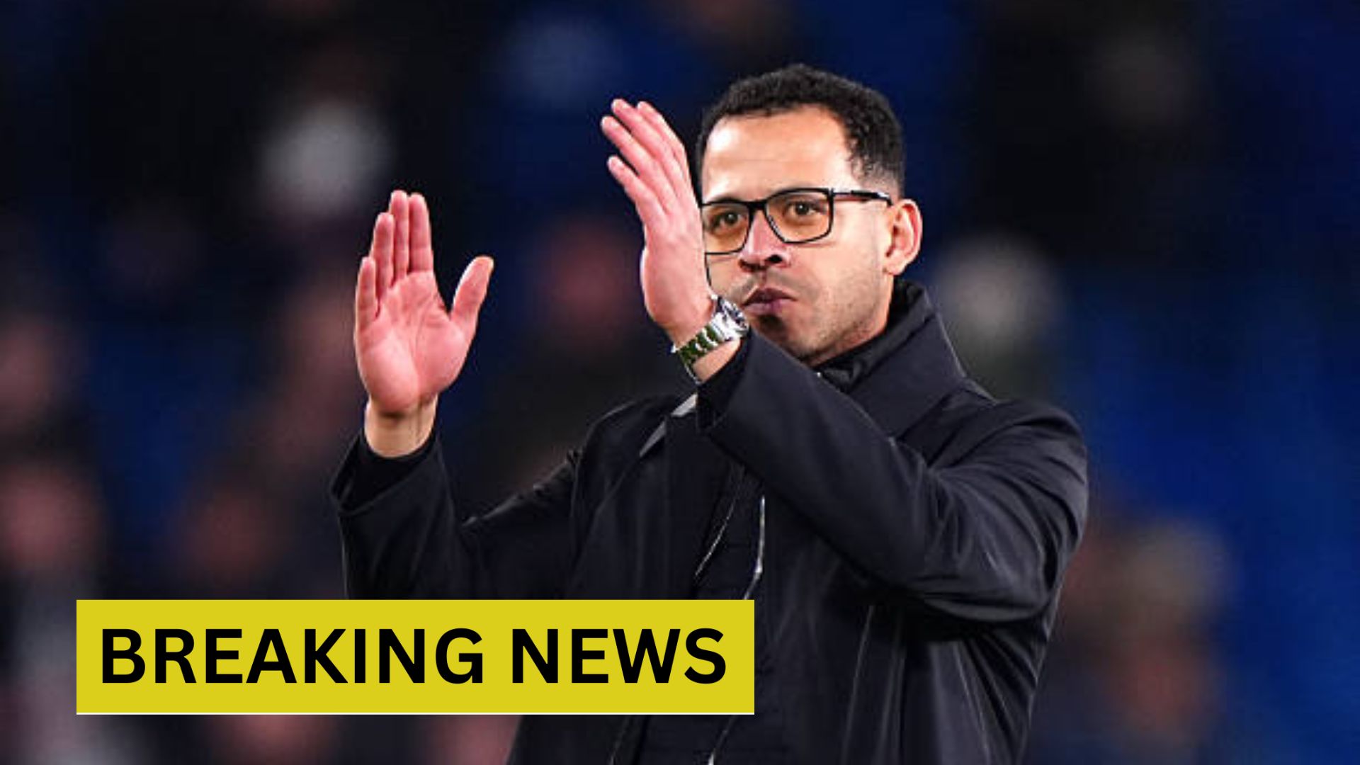 Chelsea manager Liam Rosenior applauds the fans following the Premier League match at Stamford Bridge, London.