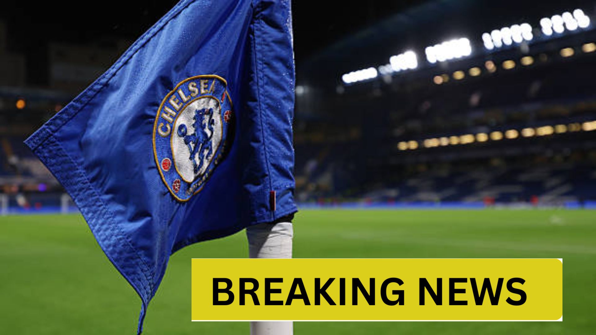 A Corner flag is seen prior to the UEFA Champions League 2025/26 League Phase MD7 match between Chelsea FC and Pafos FC at Stamford Bridge