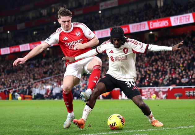 Viktor Gyokeres in action for Arsenal against Liverpool