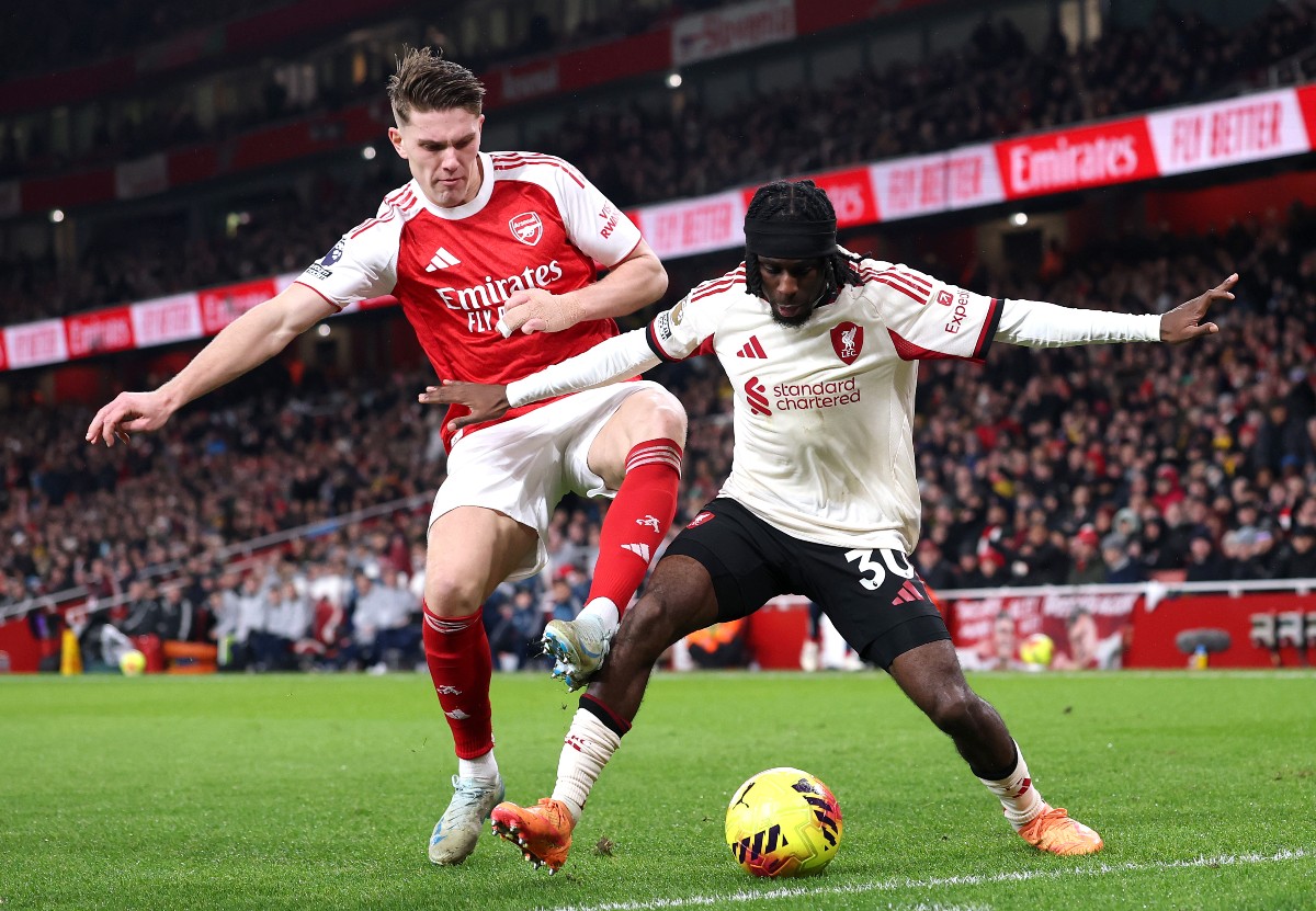 Viktor Gyokeres in action for Arsenal against Liverpool