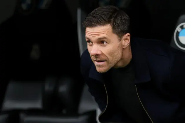 Xabi Alonso looks on