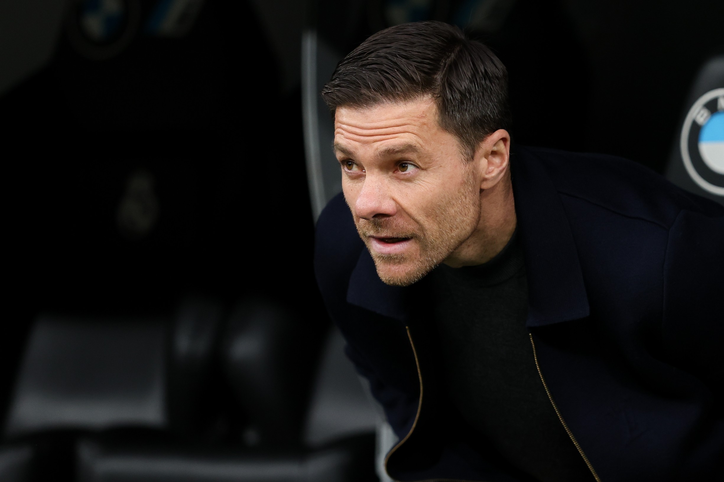 Xabi Alonso looks on