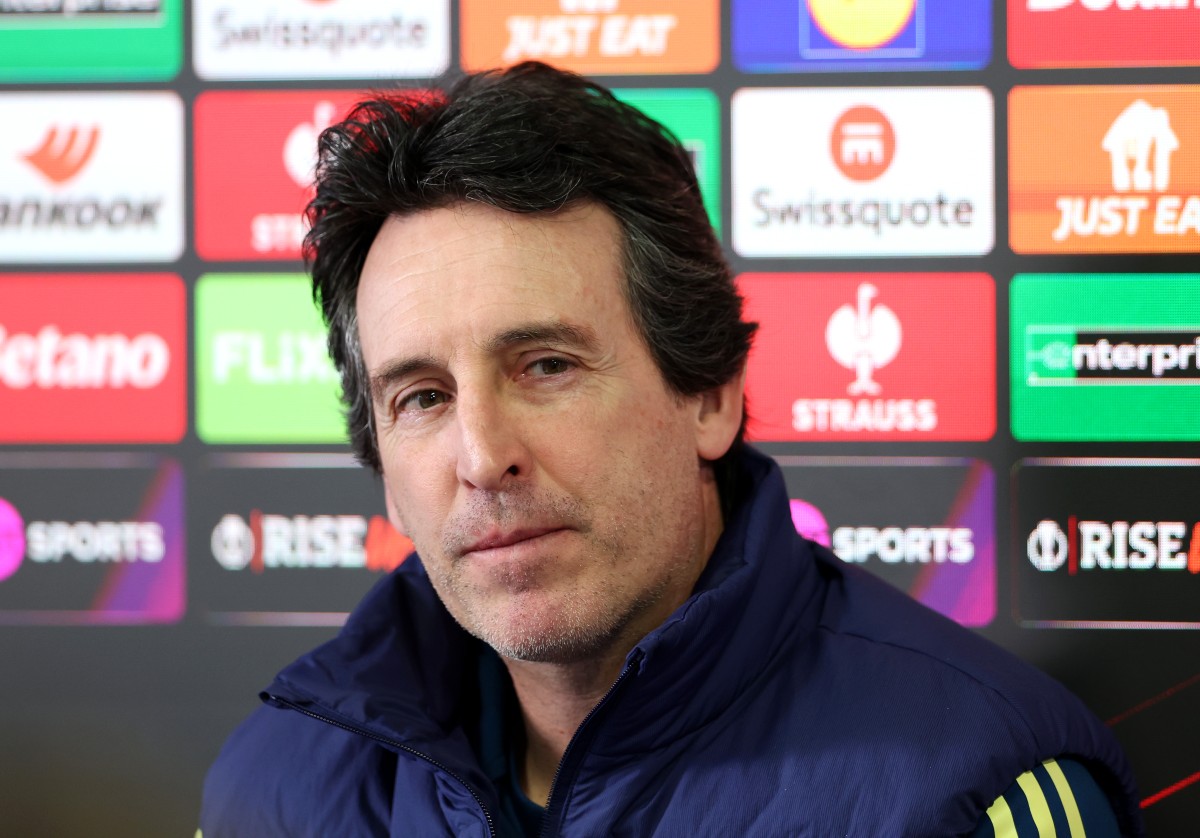 Aston Villa manager Unai Emery during a press conference
