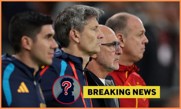 Spain manager Luis de la Fuente and his coaching staff