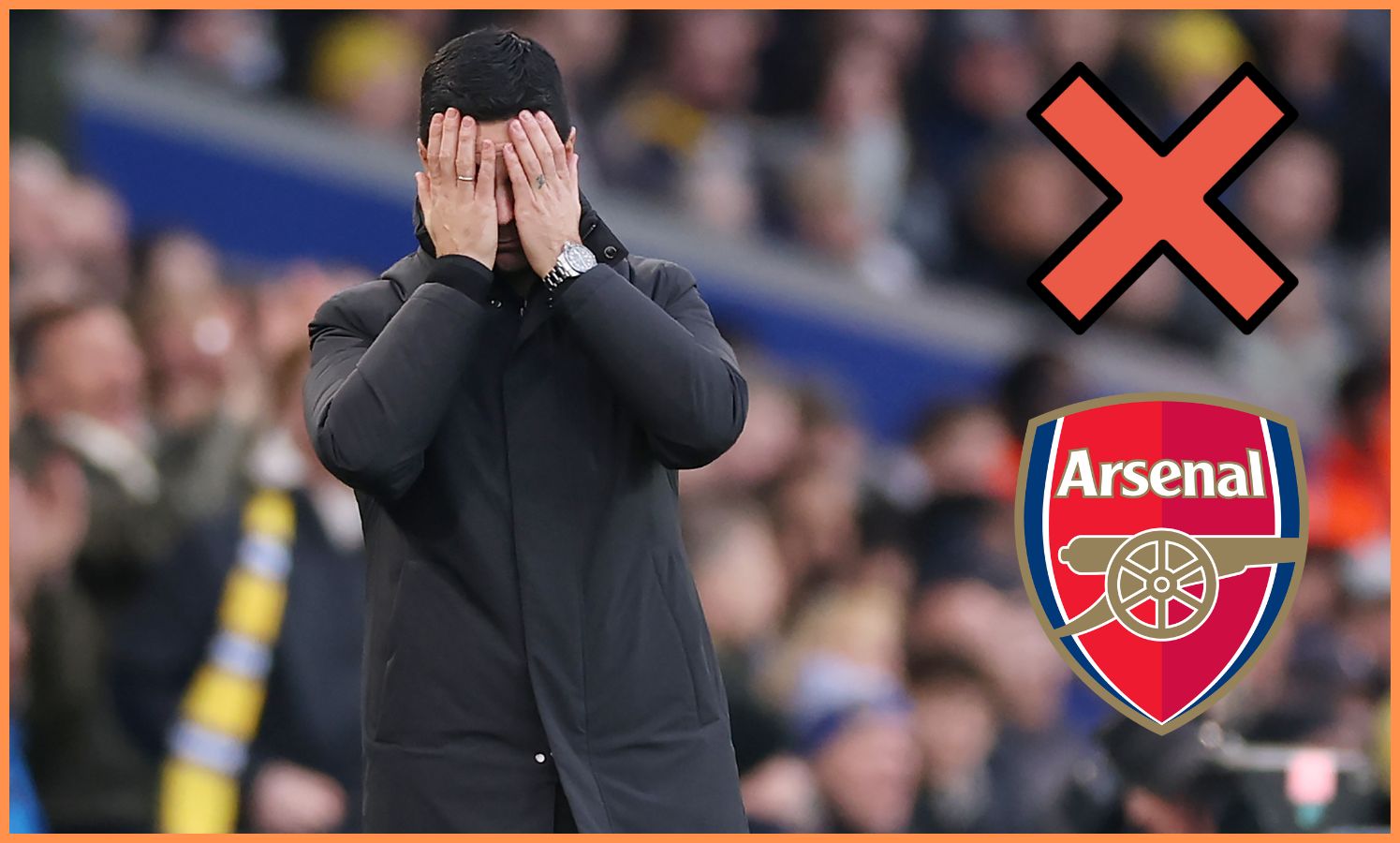 Mikel Arteta reacts during Leeds vs Arsenal