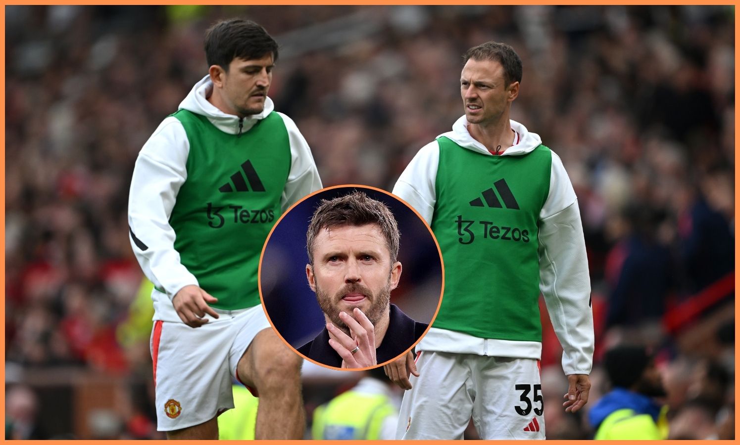 Harry Maguire, Jonny Evans, and Michael Carrick
