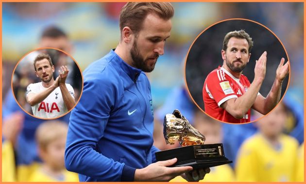 Harry Kane with England, Tottenham, and Bayern Munich