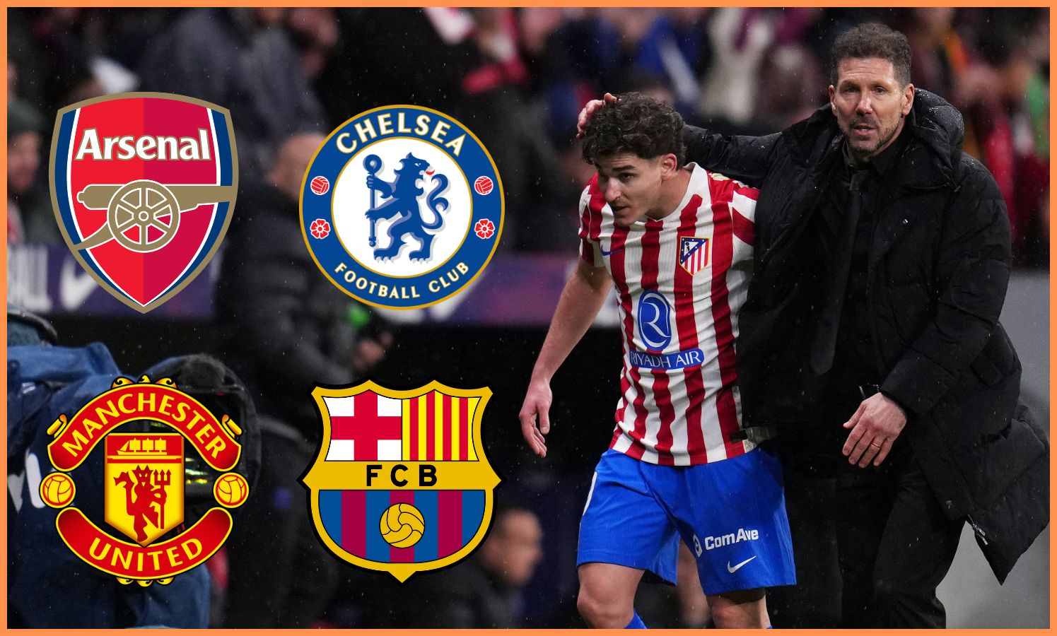 Julian Alvarez with Diego Simeone
