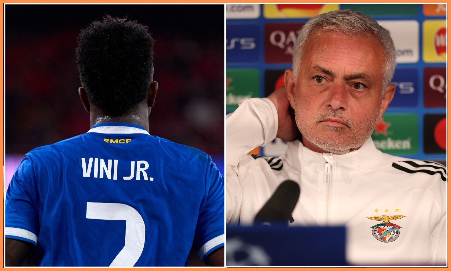 Vinicius Junior and Jose Mourinho