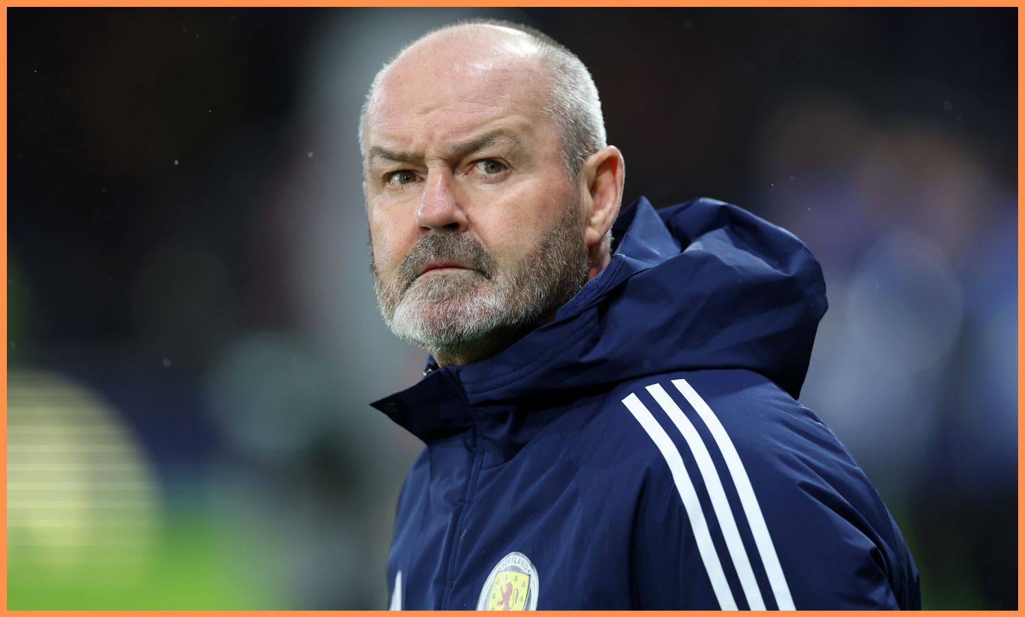 Scotland manager Steve Clarke looks on