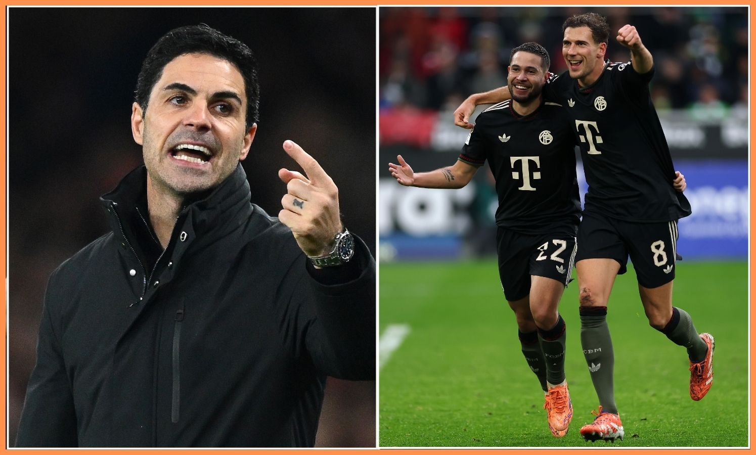 Mikel Arteta and Leon Goretzka