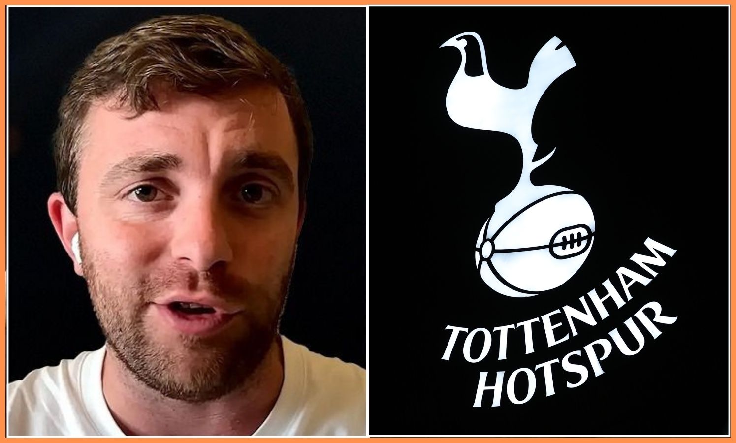 Fabrizio Romano and the Tottenham Hotspur logo