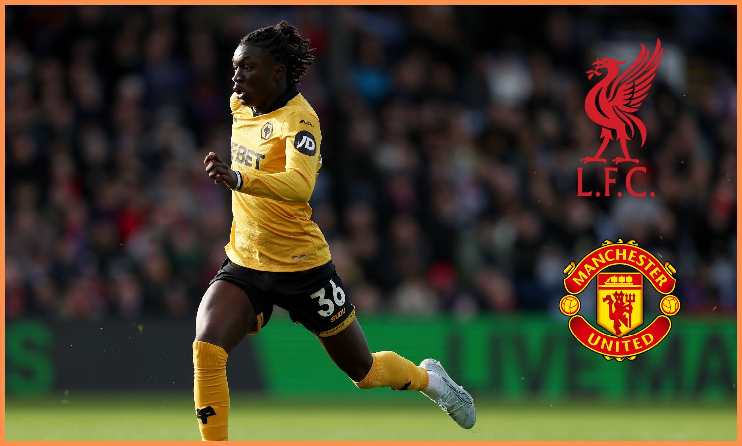 Mateus Mane in action for Wolves