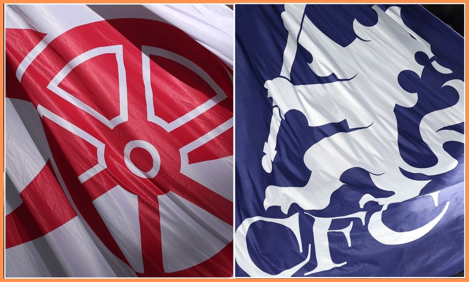 Arsenal and Chelsea flags