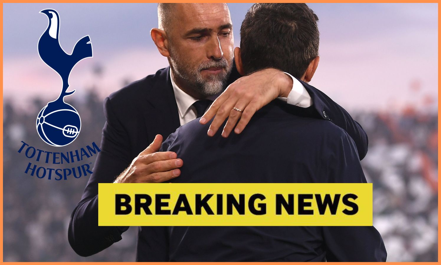 Igor Tudor plus 'breaking news' banner