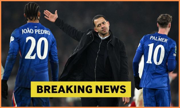 Liam Rosenior gestures after Chelsea's defeat vs Arsenal