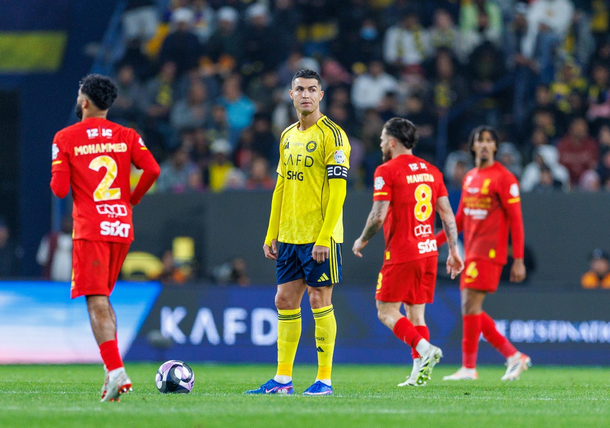 Cristiano Ronaldo of Al Nassr looks on