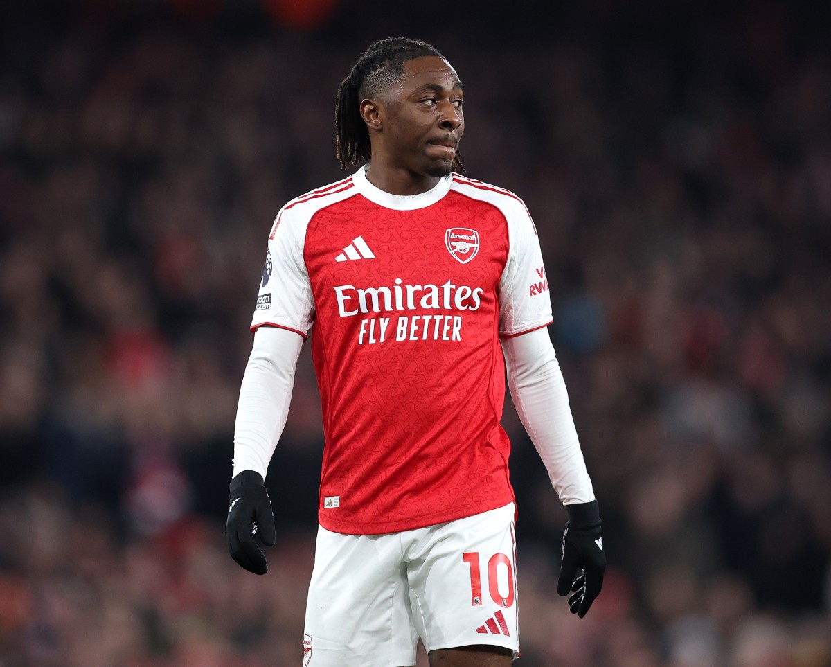 Eberechi Eze in action for Arsenal