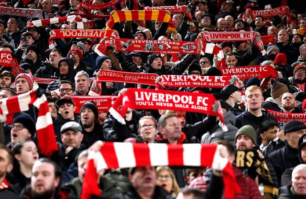 Liverpool fans at Anfield