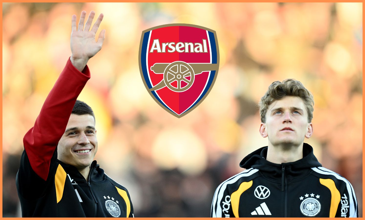 Nicolo Tresoldi lining up for Germany Under-21s