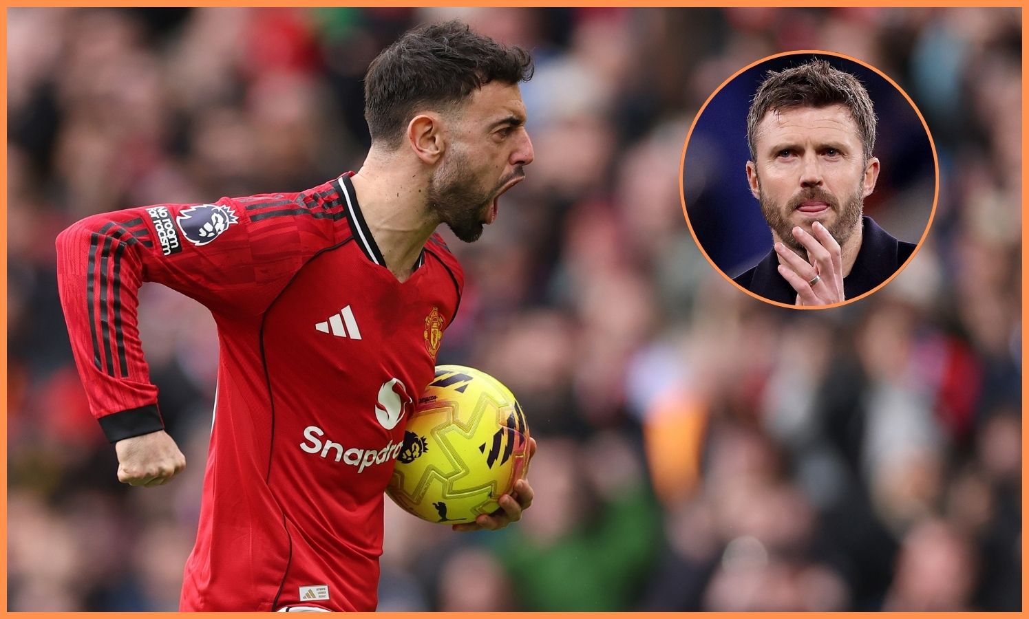 Bruno Fernandes celebrates for Manchester United