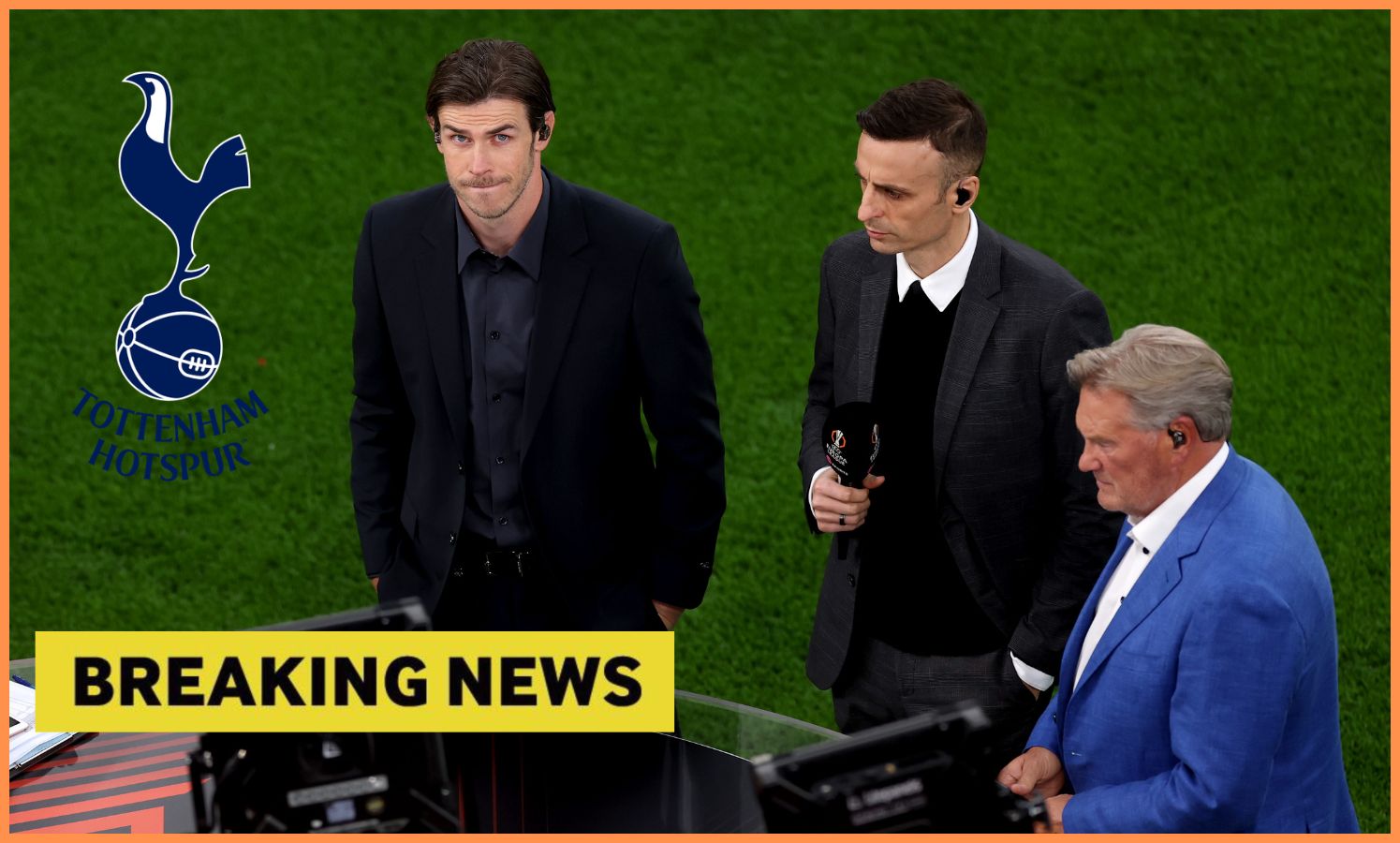 Glenn Hoddle during coverage of Tottenham's Europa League final against Manchester United