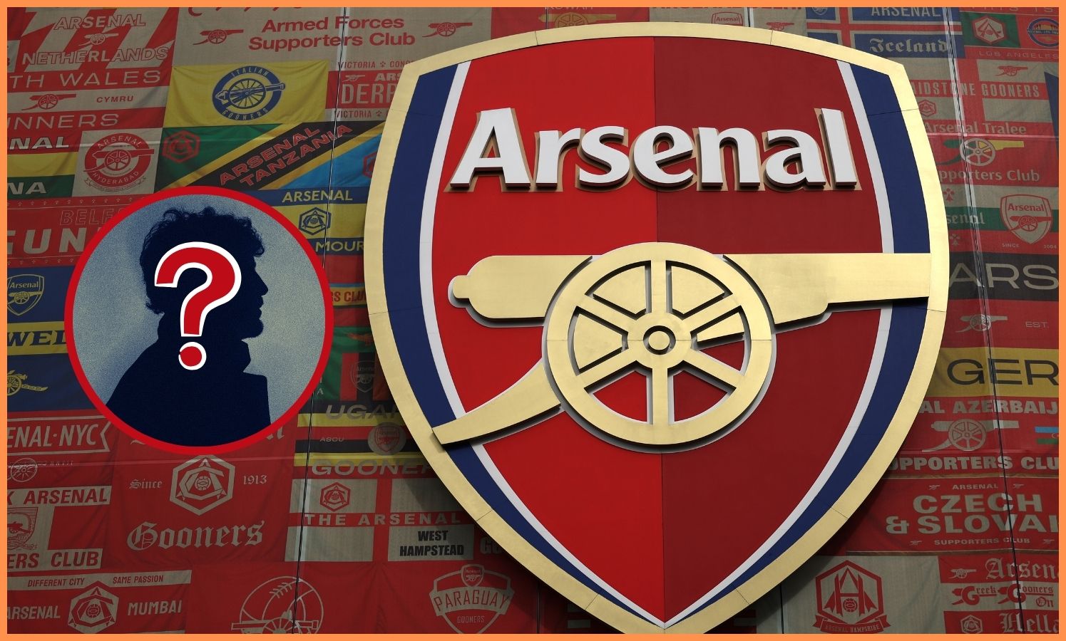 Arsenal FC logo at the Emirates Stadium