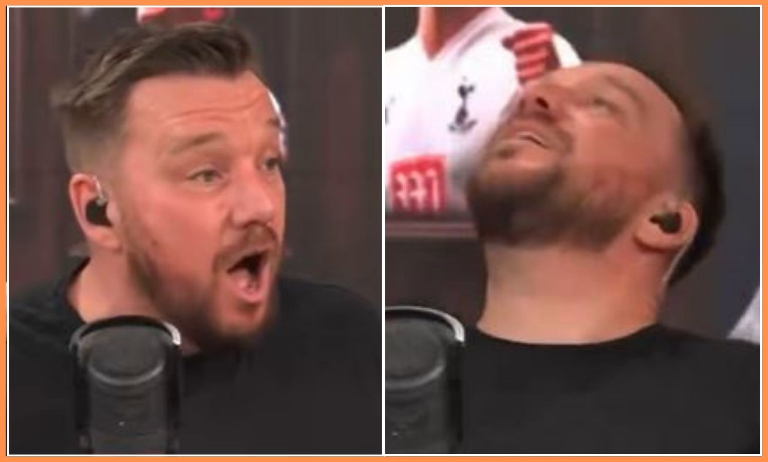 Jamie O'Hara reacts during punditry duty