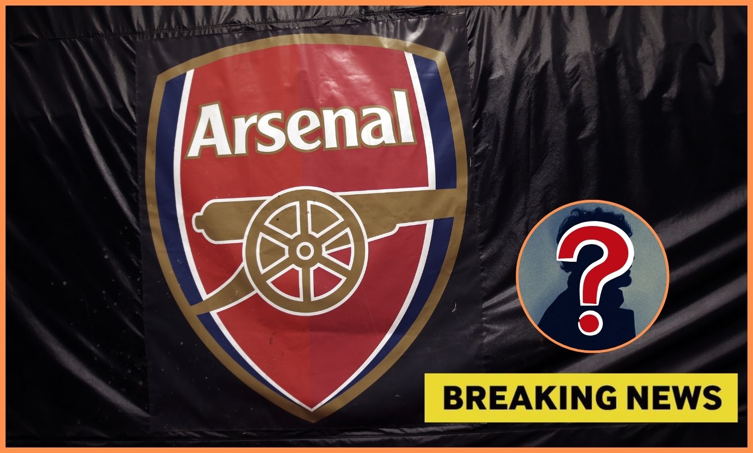 Arsenal FC logo and 'breaking news' banner