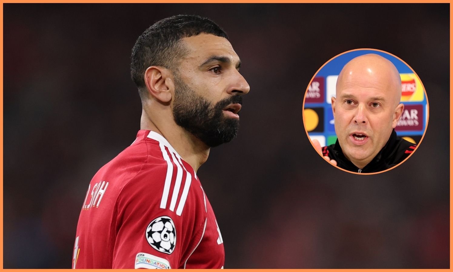 Mohamed Salah and Arne Slot