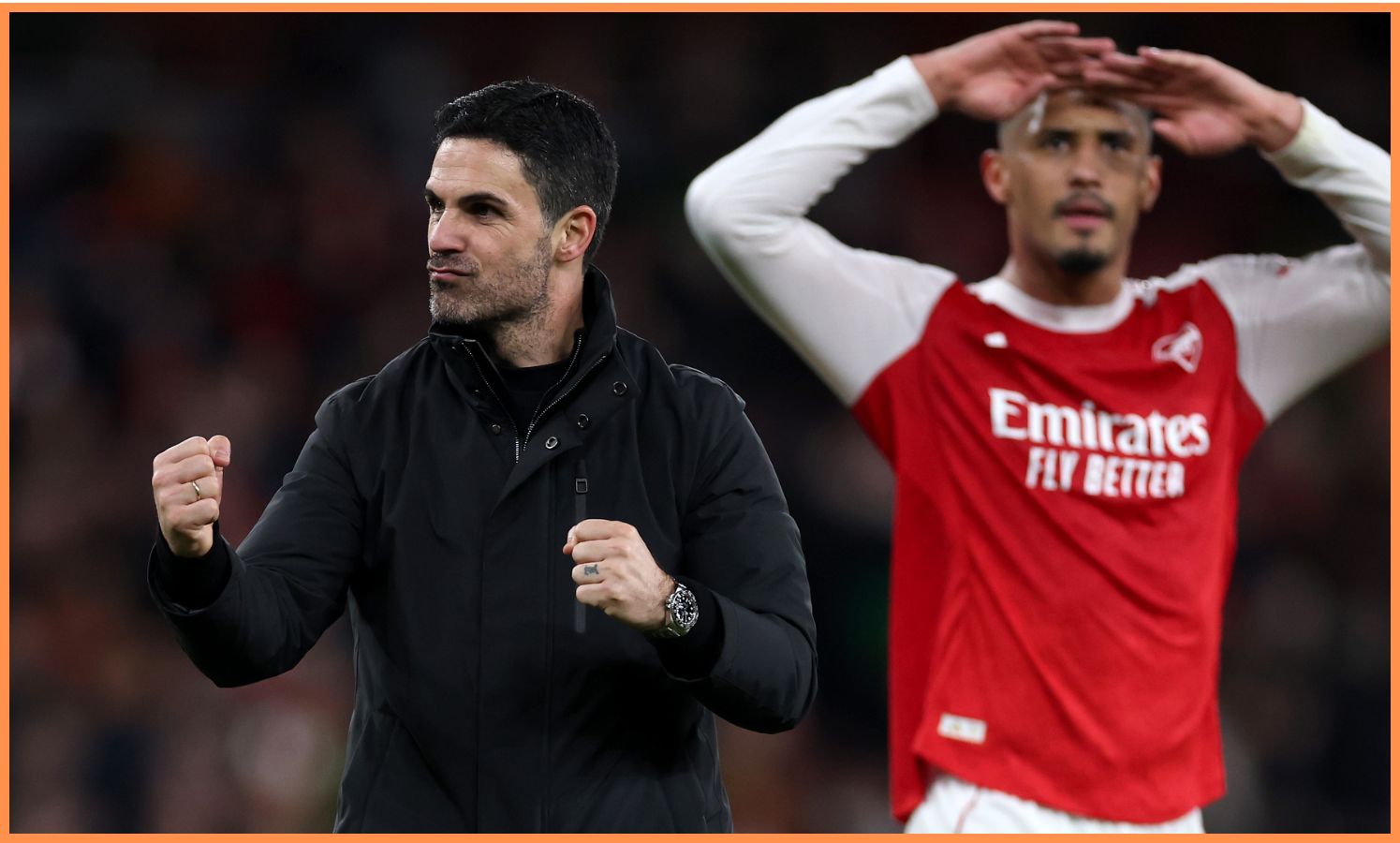 Mikel Arteta and William Saliba