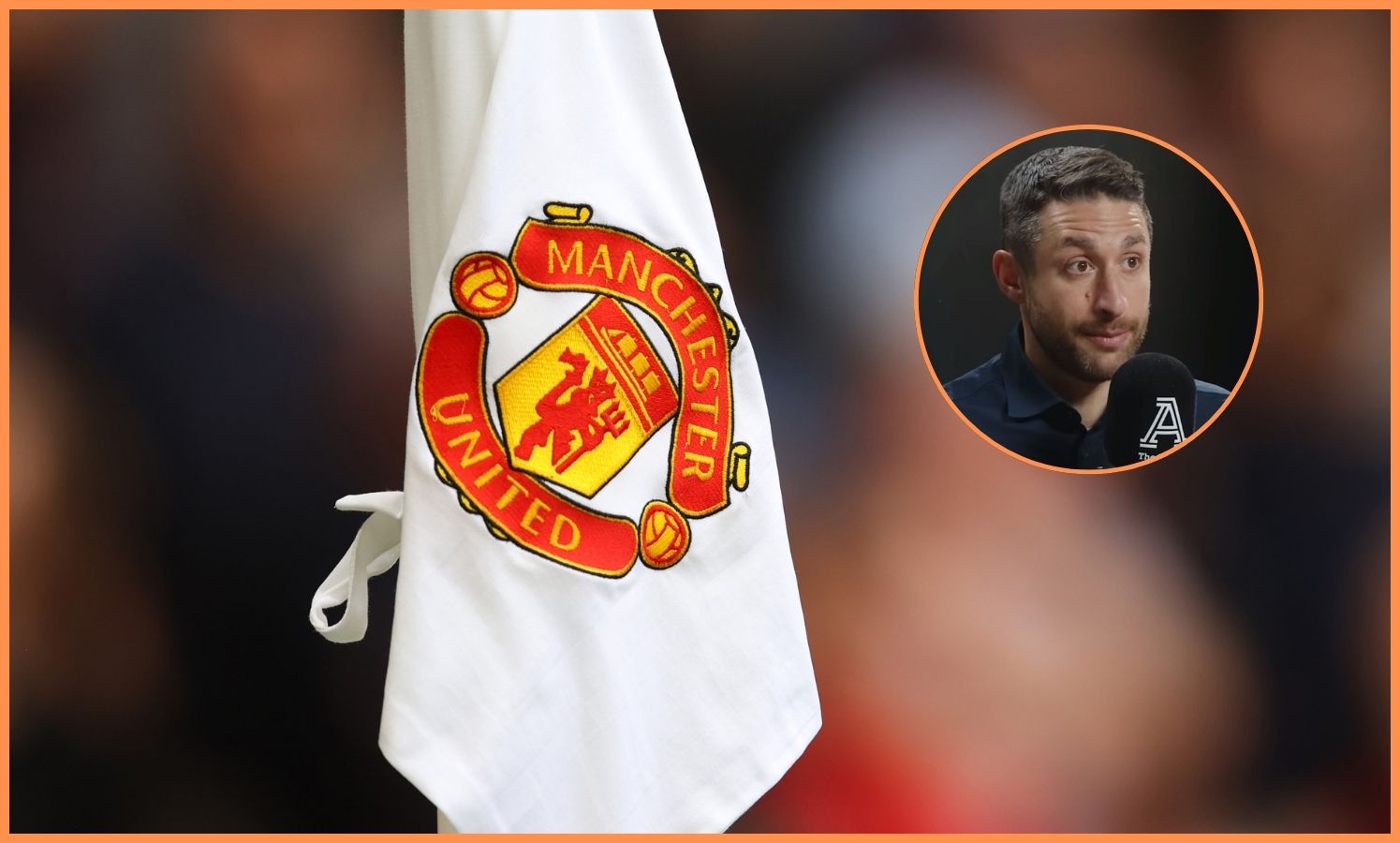 Manchester United flag and David Ornstein