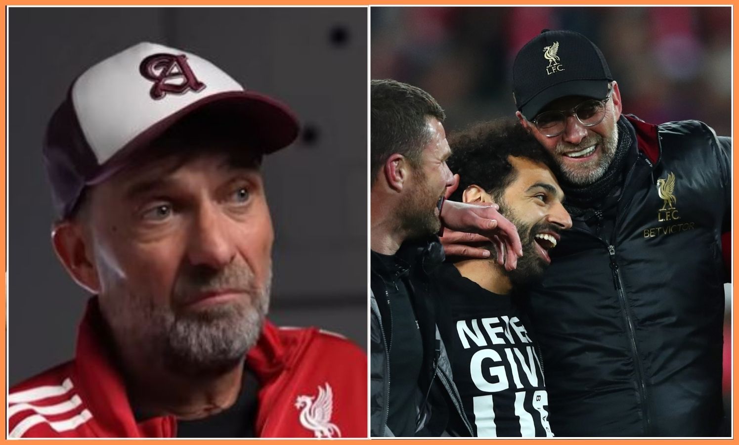 Jurgen Klopp and Mohamed Salah