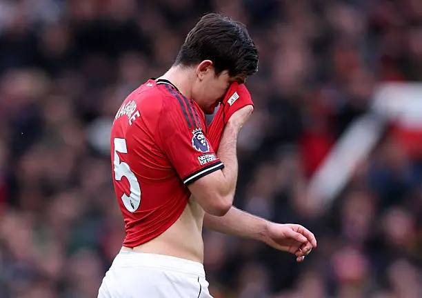 Harry Maguire looking gutted after injury