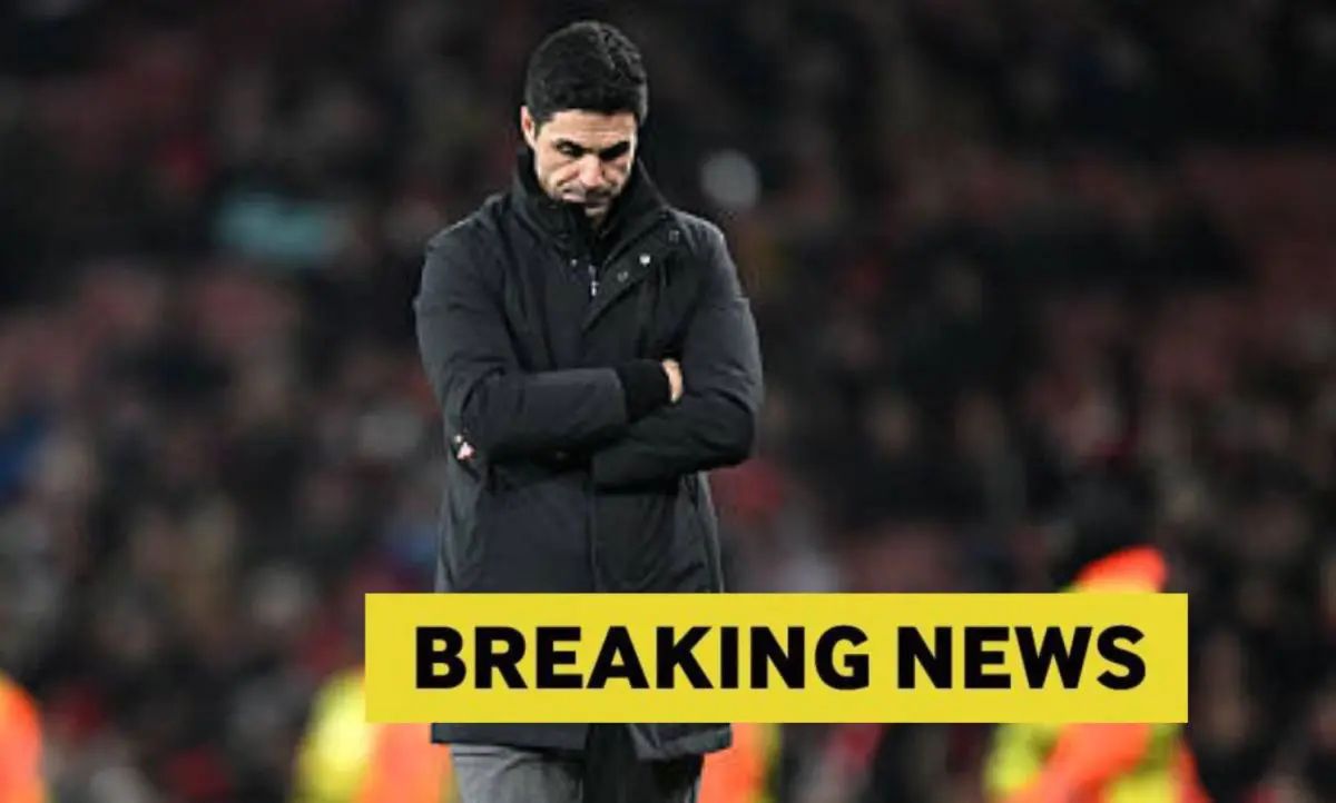 Mikel Arteta looking dejected