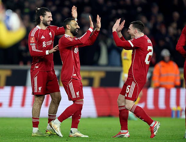Andy Robertson and Mohamed Salah
