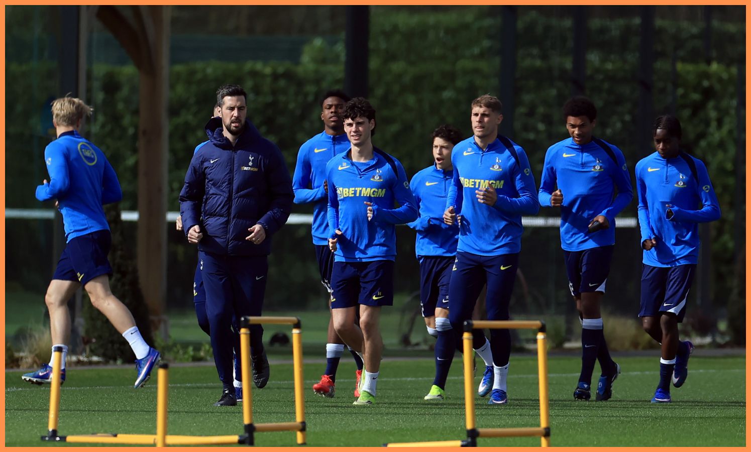 Tottenham players training