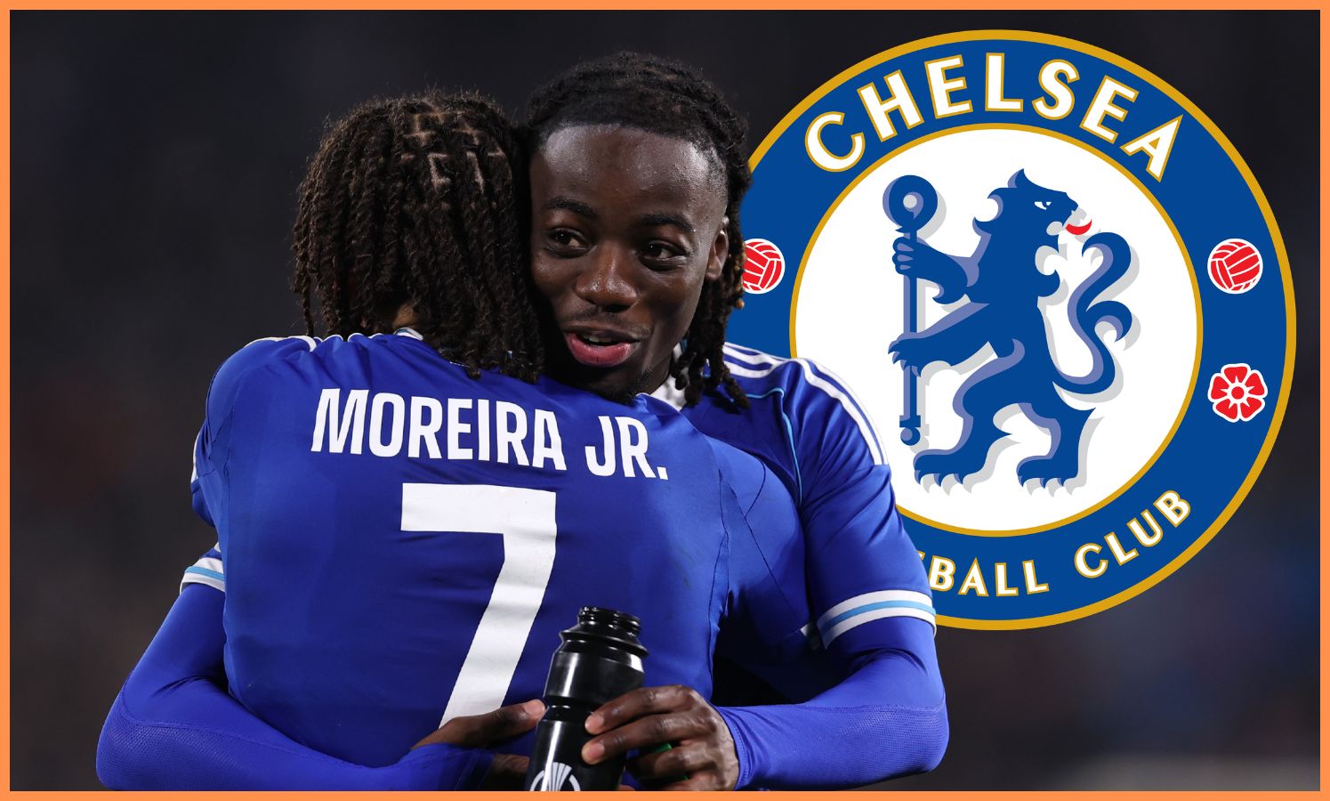 Diego Moreira celebrating with Ismael Doukoure