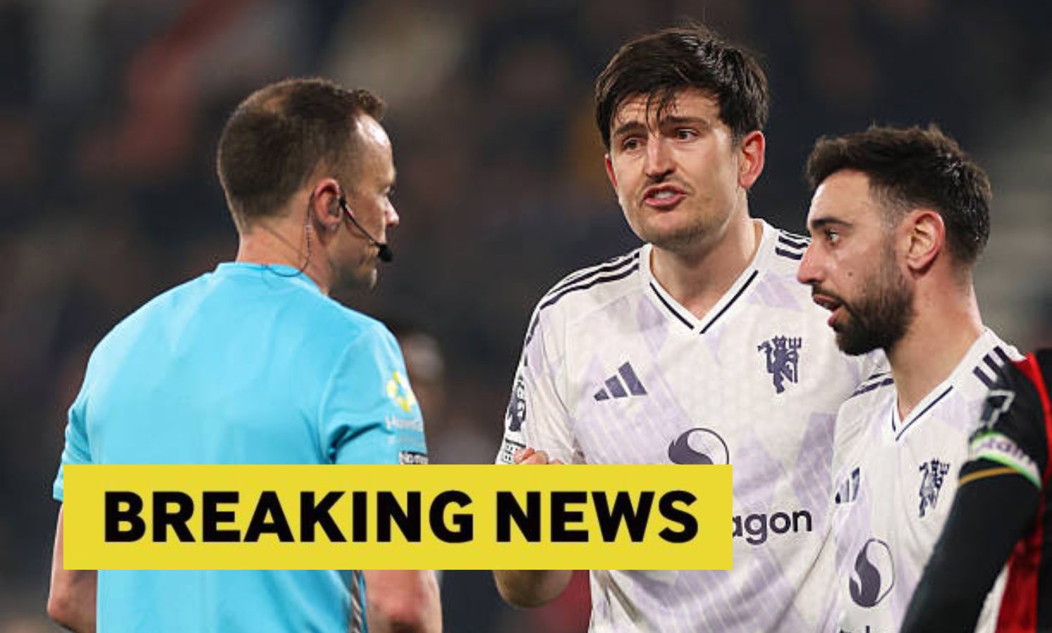 Man United captain Harry Maguire after being sent off vs Bournemouth