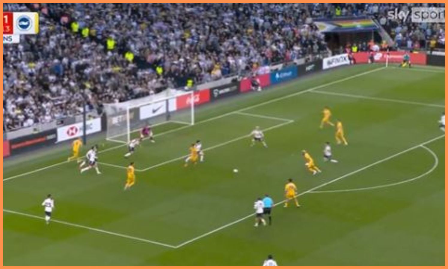 Brighton score late on against Tottenham