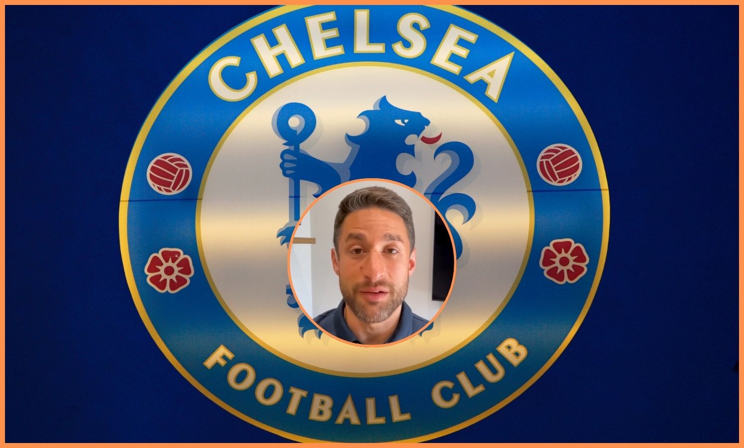 Chelsea FC badge and David Ornstein