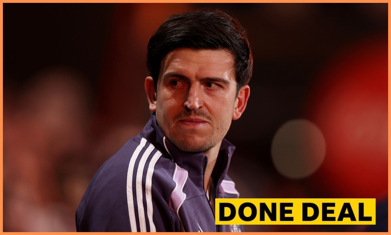 Harry Maguire and 'done deal' banner