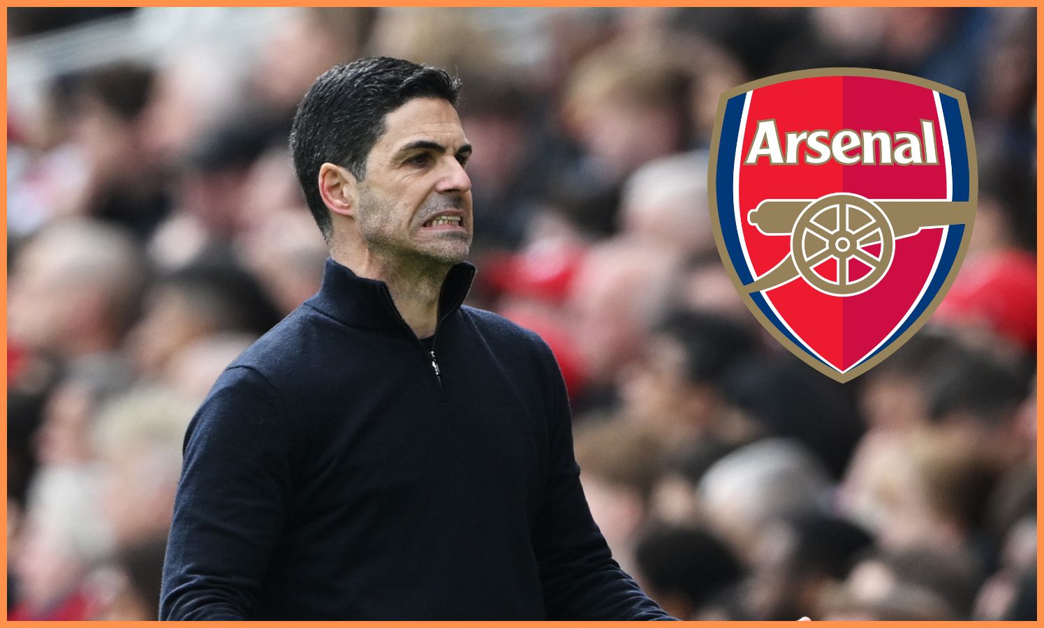 Arsenal manager Mikel Arteta reacts during the Bournemouth defeat