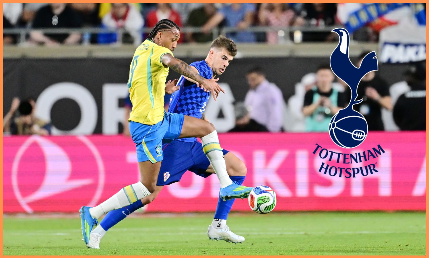 Luka Vuskovic in action for Croatia against Brazil